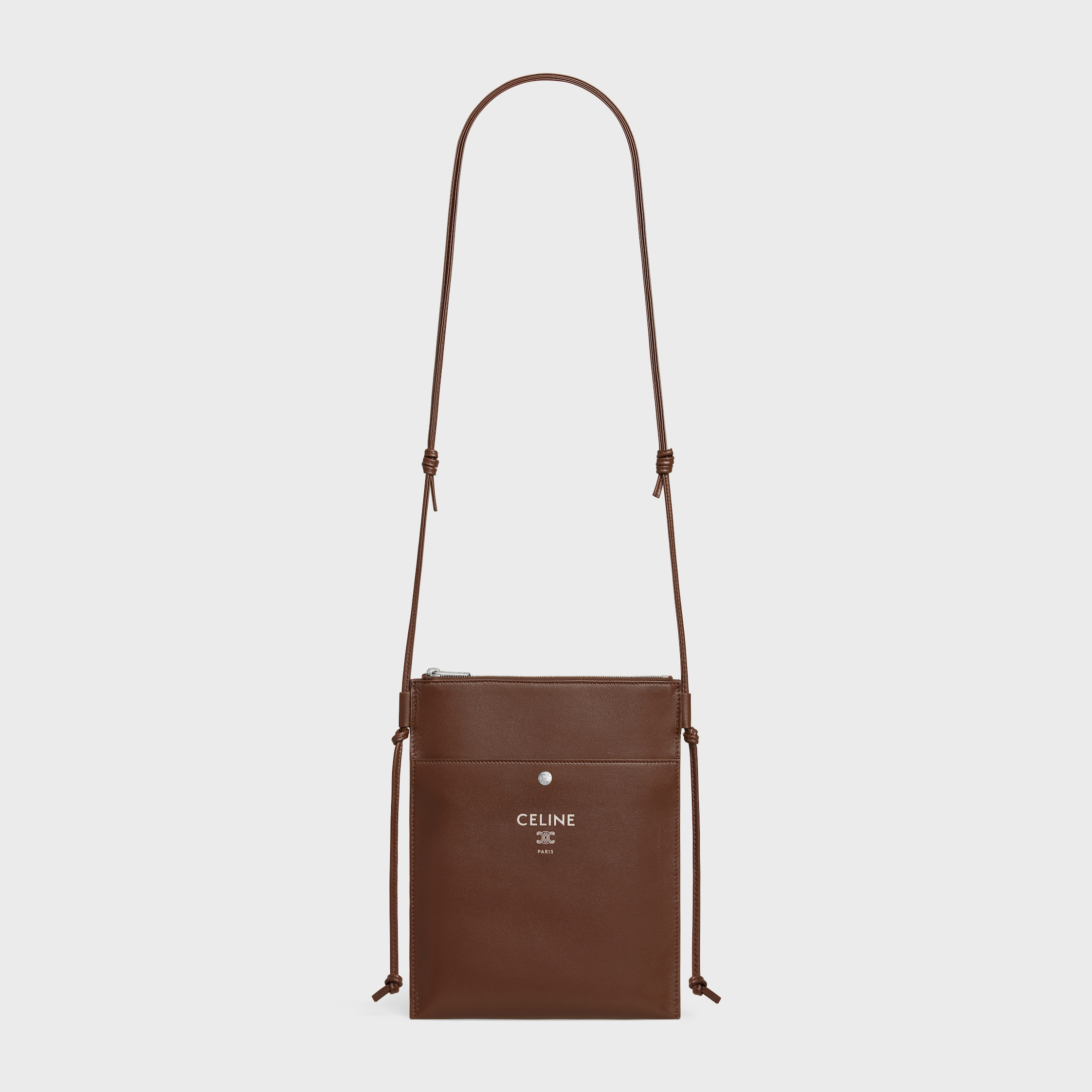 SHARP POUCH TAKE AWAY IN SMOOTH LAMBSKIN - CHOCOLATE | CELINE