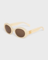 Triomphe 01 Sunglasses in Acetate - MILKY LIGHT ORANGE -  - 2 | CELINE