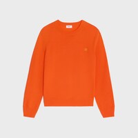 crewneck sweater IN fine wool - ORANGE -  - 1 | CELINE