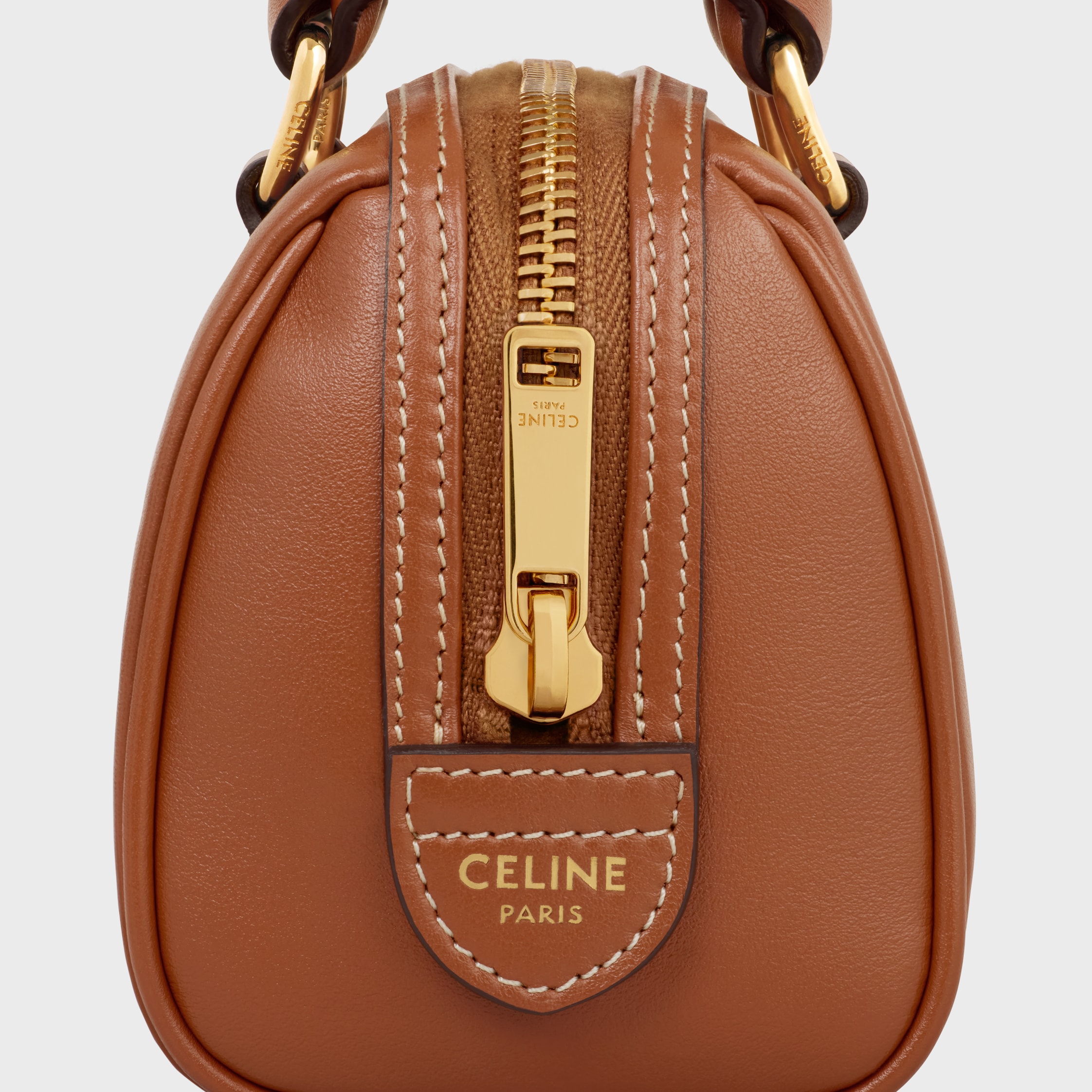 MINI BOSTON IN SMOOTH CALFSKIN - TAN | CELINE