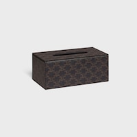 Boîte à mouchoirs rectangulaire Toile triomphe - Noir / Tan - PETITS CADEAUX - 2 | CELINE