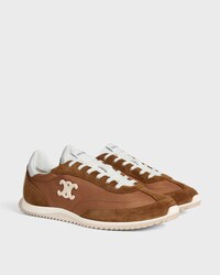 RACER SNEAKER IN NYLON, SUEDE CALFSKIN AND CALFSKIN - SAHARA -  - 2 | CELINE