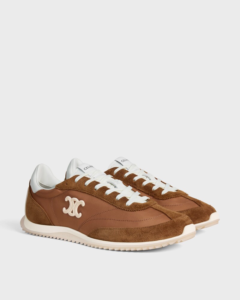 SNEAKER RACER EN NYLON, CUIR DE VEAU VELOURS ET CUIR DE VEAU - SAHARA -  - 1 | CELINE