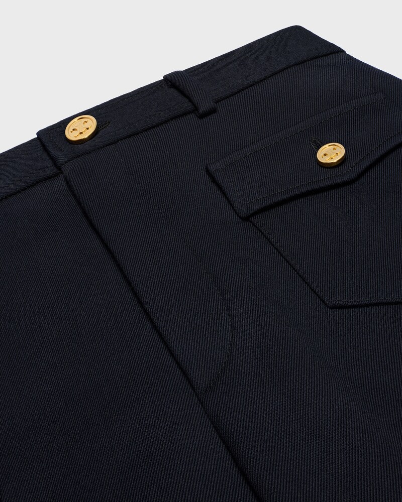pantalon DIAGONAL WOOL - Marine -  - 1 | CELINE