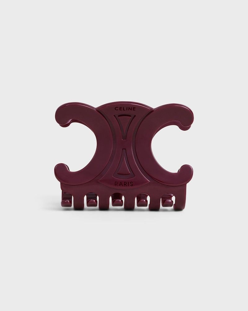 Große Celine Haarklammer aus Acetat - BORDEAUX - HAAR-ACCESSOIRES - 1 | CELINE