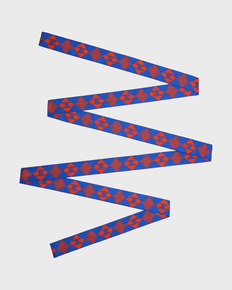 ribbon IN SILK TWILL - BLUE/RED -  - 1 | CELINE