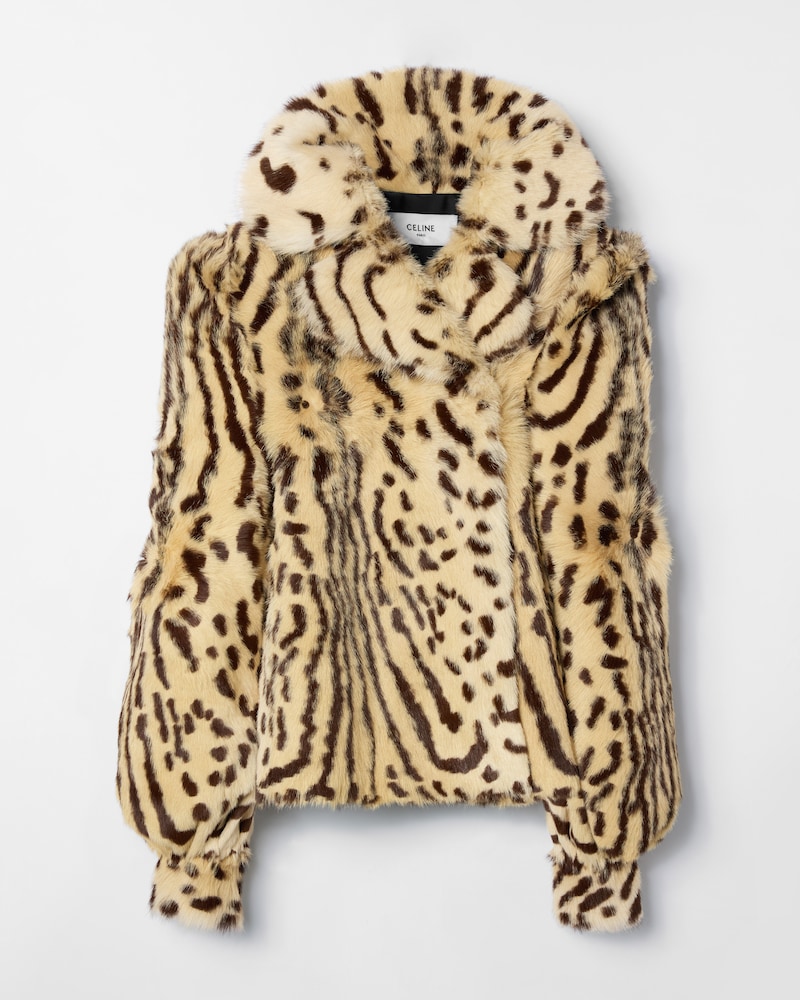 BLOUSON AUS LAMMFELL - EBENHOLZ/DÜNE/ELFENBEIN -  - 1 | CELINE