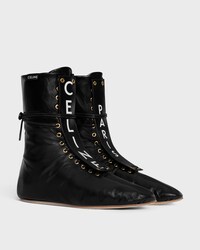 BALLET HIGH - LACE-UP BOOT IN LAMBSKIN - BLACK -  - 2 | CELINE