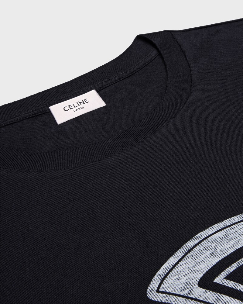 t-shirt loose JERSEY COTON - NOIR / BLANC -  - 1 | CELINE