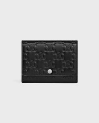 Business Card Holder IN Calfskin with triomphe embossed - BLACK - GIFT FINDER - 1 | CELINE