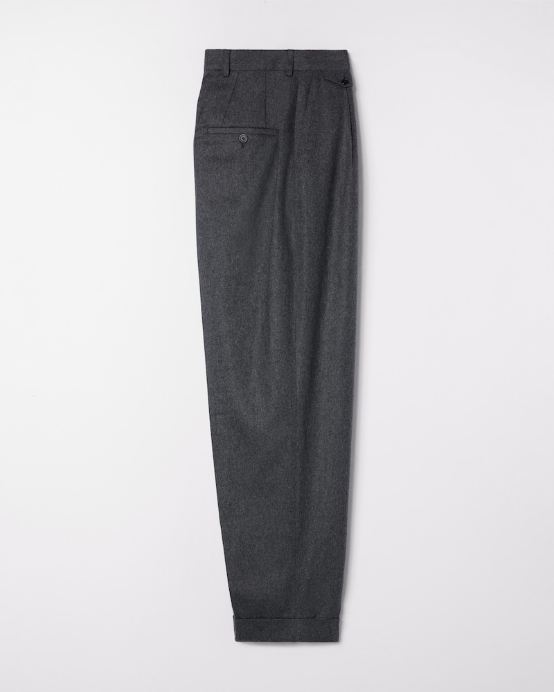 trousers IN CASHMERE FLANNEL - GRIS ANGLAIS -  - 1 | CELINE