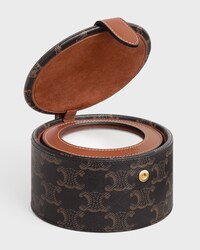 JEWELS Case in Triomphe Canvas and Calfskin - TAN - TRAVEL - 2 | CELINE