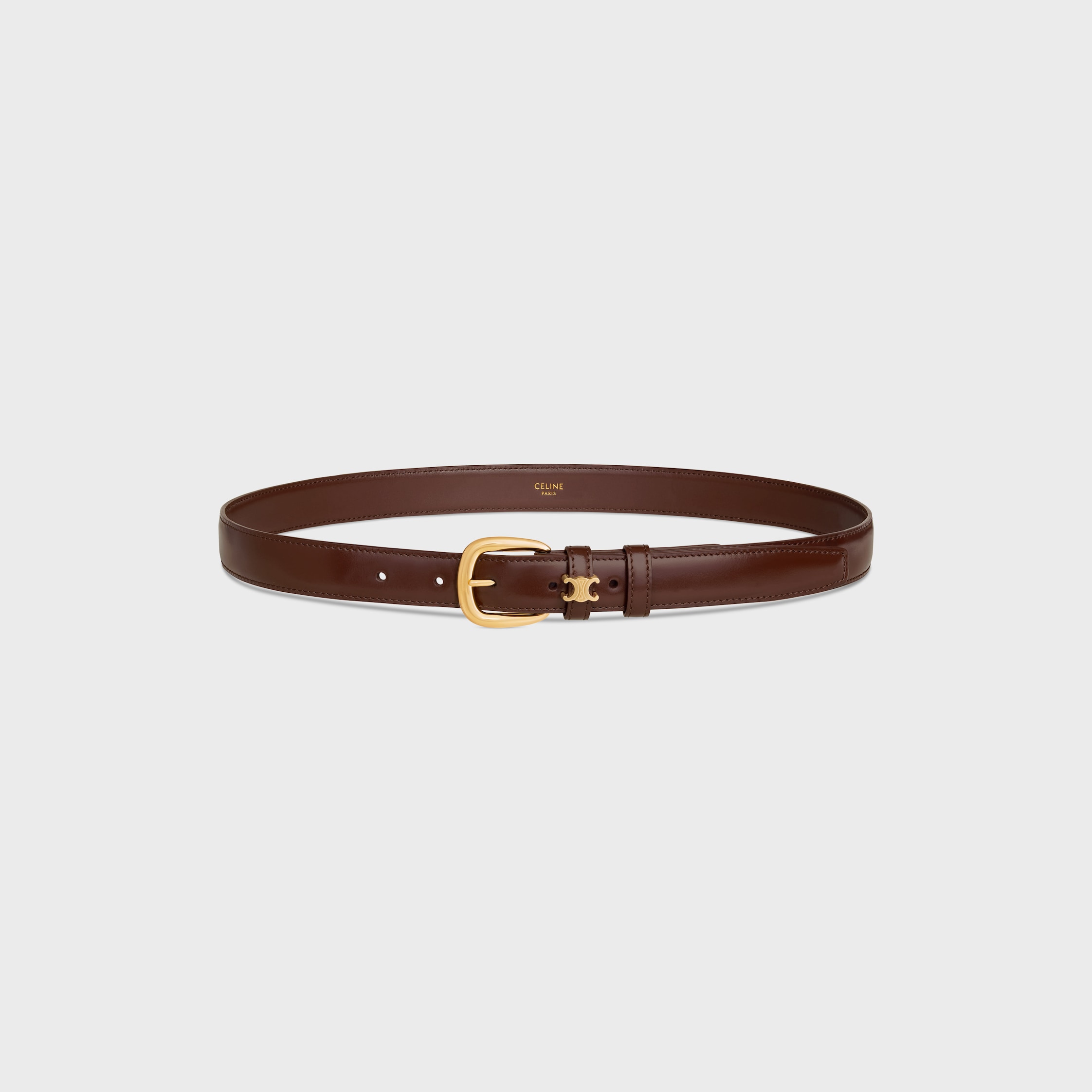 VIVIENNE BELT 25MM IN Taurillon Leather - CHESTNUT | CELINE