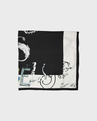 square IN silk twill - BLACK/WHITE/MULTICOLOR -  - 2 | CELINE