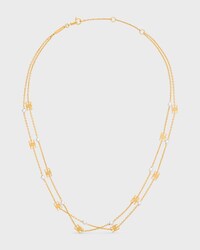Triomphe Pearl Double Necklace in Brass with Gold Finish and Resin Pearls - GOLD / IVORY - EXCLUSIVE SELECTION - 1 | CELINE
