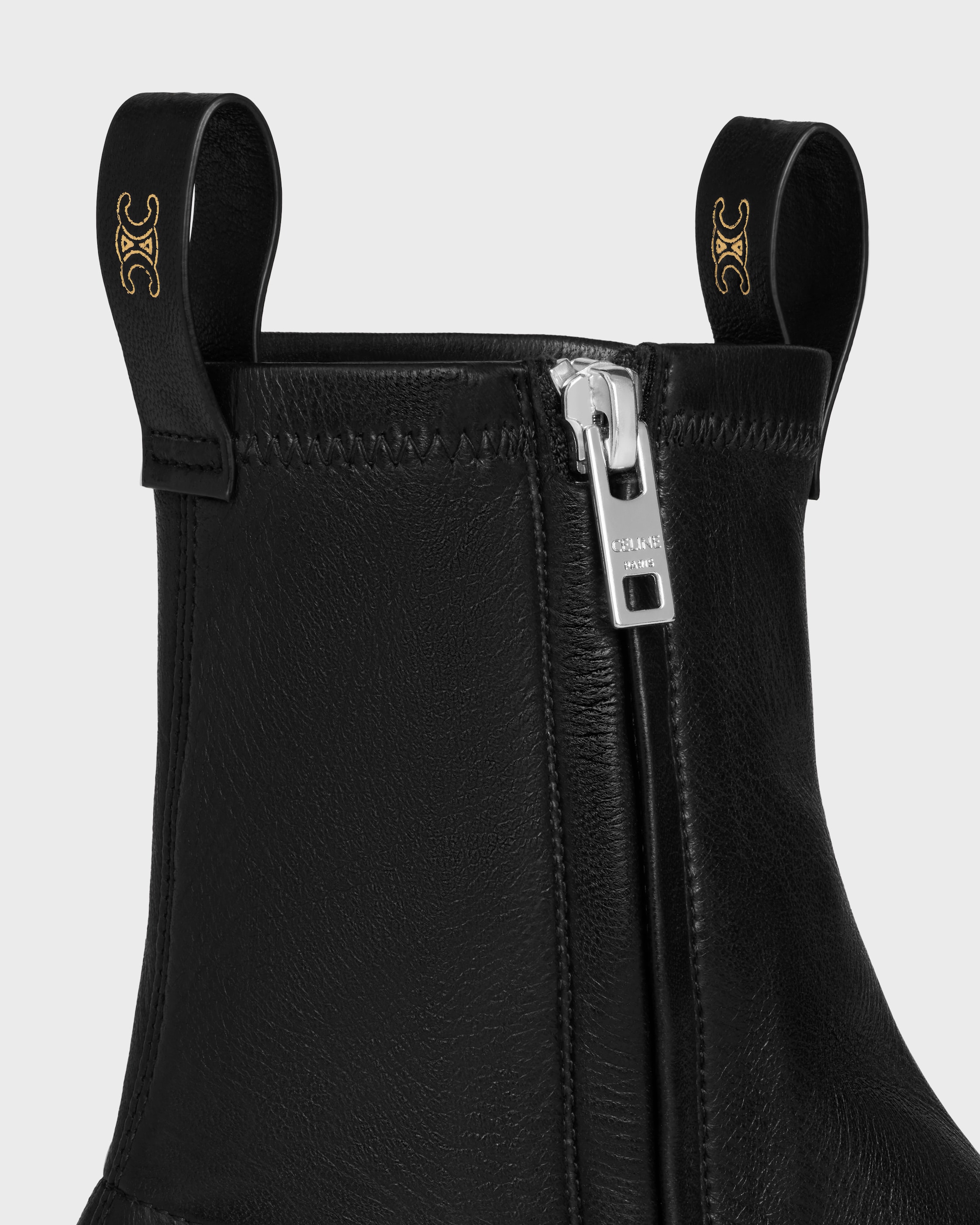 FLOW - ZIPPED BOOT IN Stretch Lambskin - BLACK | CELINE
