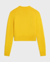 crewneck sweater IN cashmere - YELLOW / RED -  - 2 | CELINE