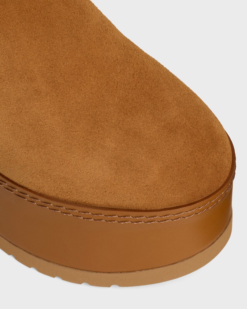 CELINE DANA - WEDGE MULE IN Suede Calfskin - COGNAC -  - 1 | CELINE