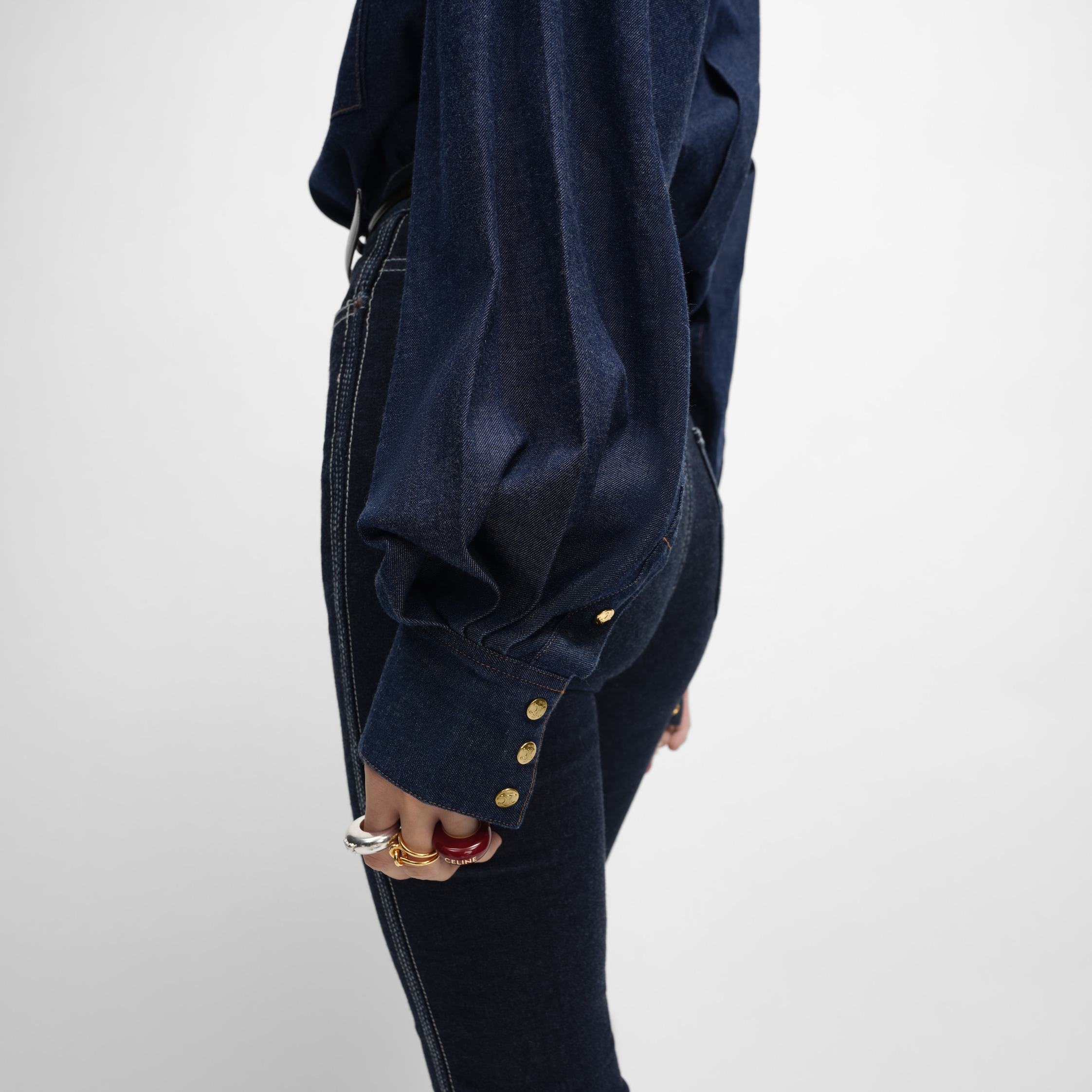shirt in denim - DARK RINSED | CELINE