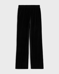 SWEATPANTS IN velvet jersey - BLACK / WHITE -  - 2 | CELINE