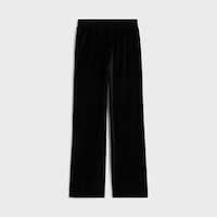 joggings IN velvet jersey - BLACK / WHITE -  - 2 | CELINE