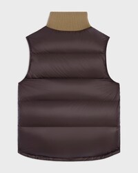 sleeveless puffer jacket IN light nylon - BROWN -  - 2 | CELINE