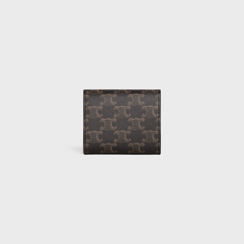 Small Flap Wallet TRIOMPHE IN Triomphe Canvas - TAN - TRIOMPHE CANVAS COLLECTION - 1 | CELINE