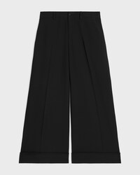 docks trousers IN wool gabardine - BLACK -  - 1 | CELINE