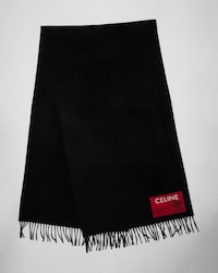 SCARF IN CASHMERE WOOL - BLACK -  - 2 | CELINE