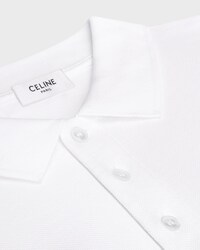 polo shirt IN PIQUE COTTON JERSEY - OPTIC WHITE/NAVY -  - 2 | CELINE