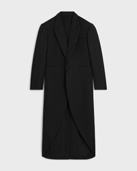 tailored coat IN WOOL FELT - BLACK -  - 1 | CELINE