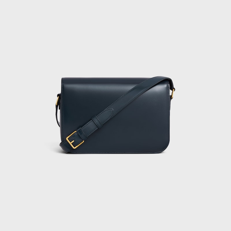 CLASSIQUE TRIOMPHE BAG in shiny calfskin - NAVY BLUE - TRIOMPHE - 1 | CELINE