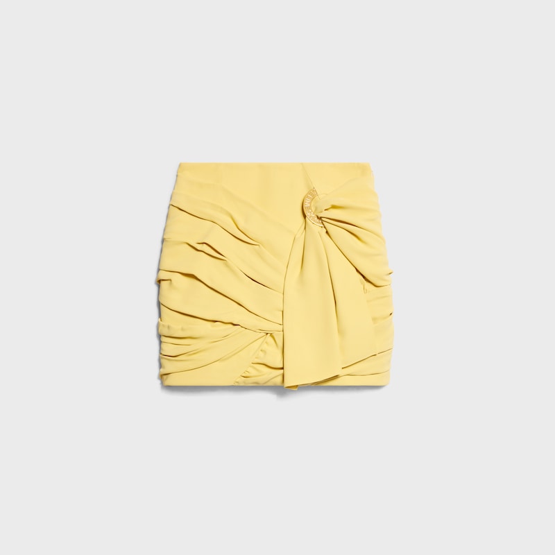draped mini skirt IN viscose - PISSENLIT -  - 1 | CELINE
