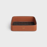 Trinket Bowl in Triomphe Canvas and Calfskin - Tan - HOME - 1 | CELINE