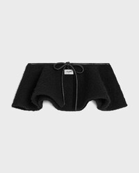 peplum IN cashmere and wool natté - BLACK -  - 1 | CELINE