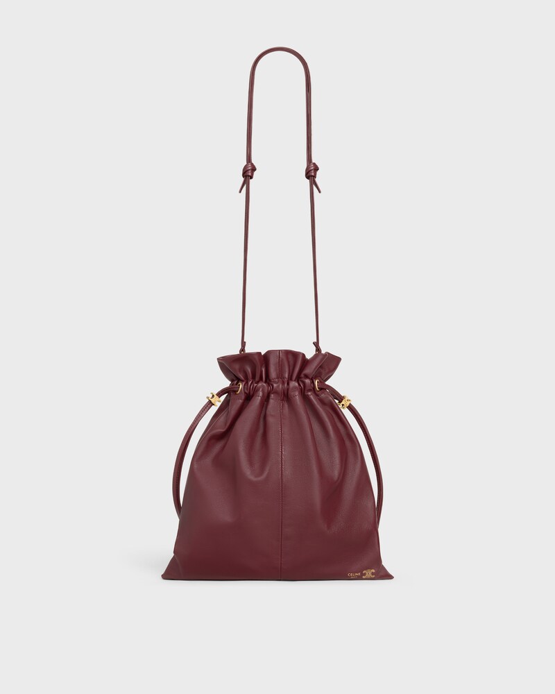 SMALL CRYSTAL POUCH IN LAMBSKIN - SYRAH - EVENING - 1 | CELINE