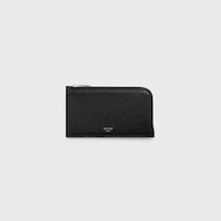 LONG ZIPPED CARD HOLDER IN GRAINED CALFSKIN - BLACK - COIN HOLDERS - 1 | CELINE