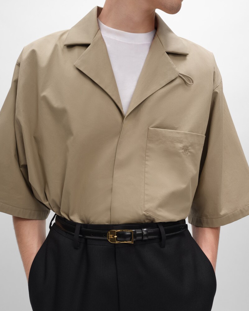 เชิ้ต SCOUT ผ้าคอตตอนการ์บาดีนเนื้อบางเบา - สีเบจ -  - 1 | CELINE