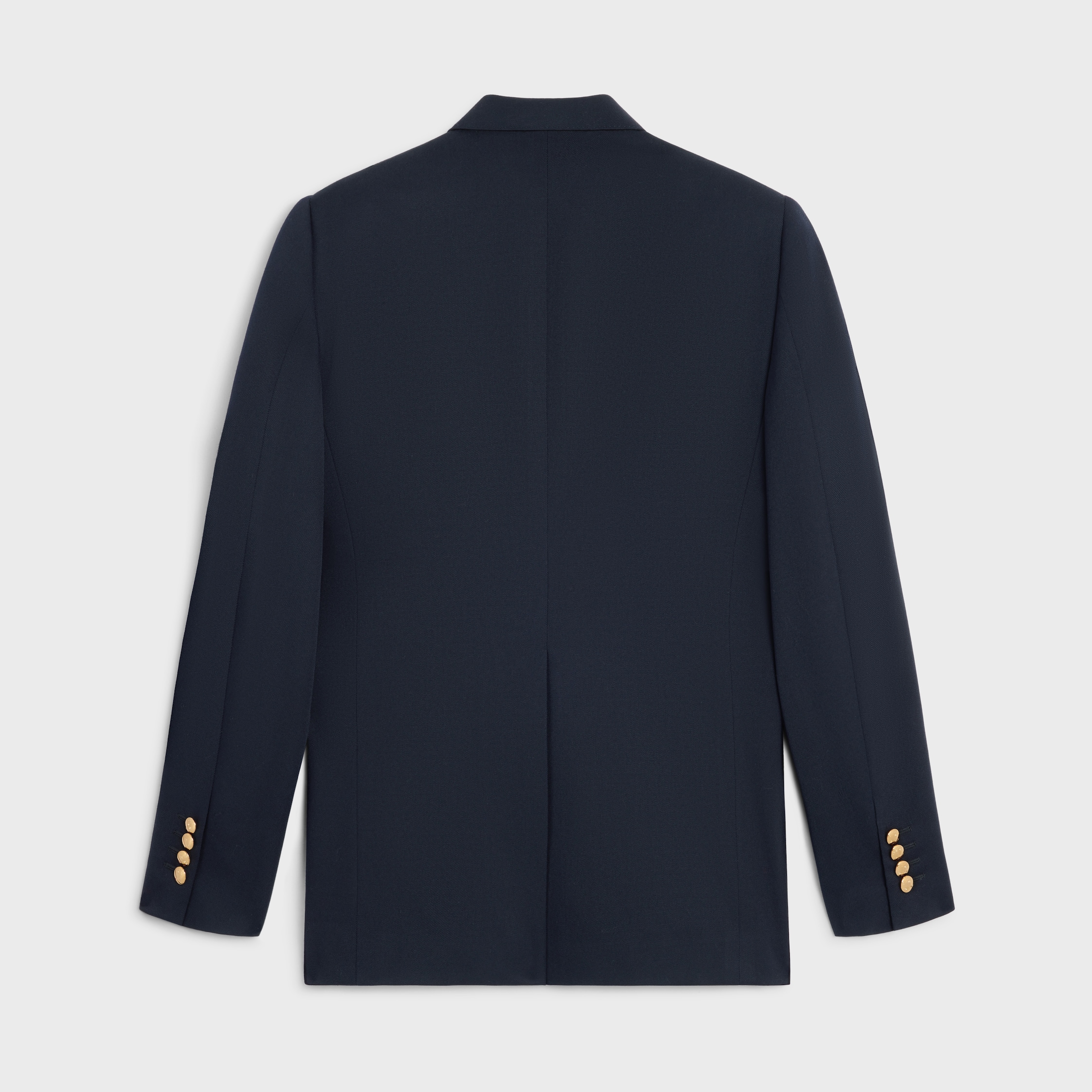 CLASSIC JACKET IN DIAGONAL WOOL - NAVY | CELINE