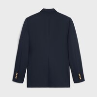 CLASSIC JACKET IN DIAGONAL WOOL - NAVY -  - 2 | CELINE