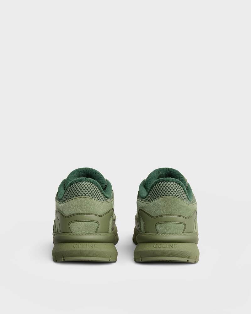 RUNNER SNEAKER IN CALFSKIN, SUEDE CALFSKIN AND MESH - KHAKI -  - 1 | CELINE