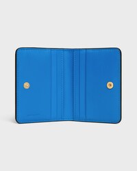 PORTE-CARTES à DEUX VOLETS TRIOMPHE STAMP VEAU SOUPLE GRAINé - NOIR / ULTRA BLEU - PORTE-CARTES - 2 | CELINE