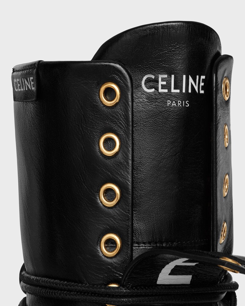 BALLET HIGH - LACE-UP BOOT IN LAMBSKIN - BLACK -  - 1 | CELINE