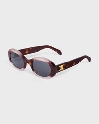 Triomphe 01 sunglasses in Acetate - Gradient Pink / Havana -  - 2 | CELINE