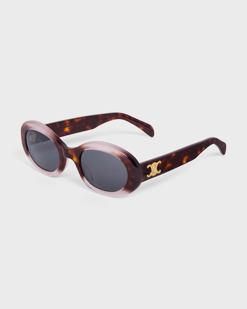 Lunettes de soleil Triomphe 01 en Acétate - Gradient Pink / Havana -  - 1 | CELINE