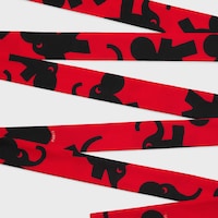 lavalliere IN ELEPHANT SILK TWILL - BLACK/RED -  - 2 | CELINE