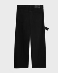 WIDE LEG JEANS 001 IN heavy cotton twill - OVERDYE BLACK HEAVY STONE WASH -  - 2 | CELINE