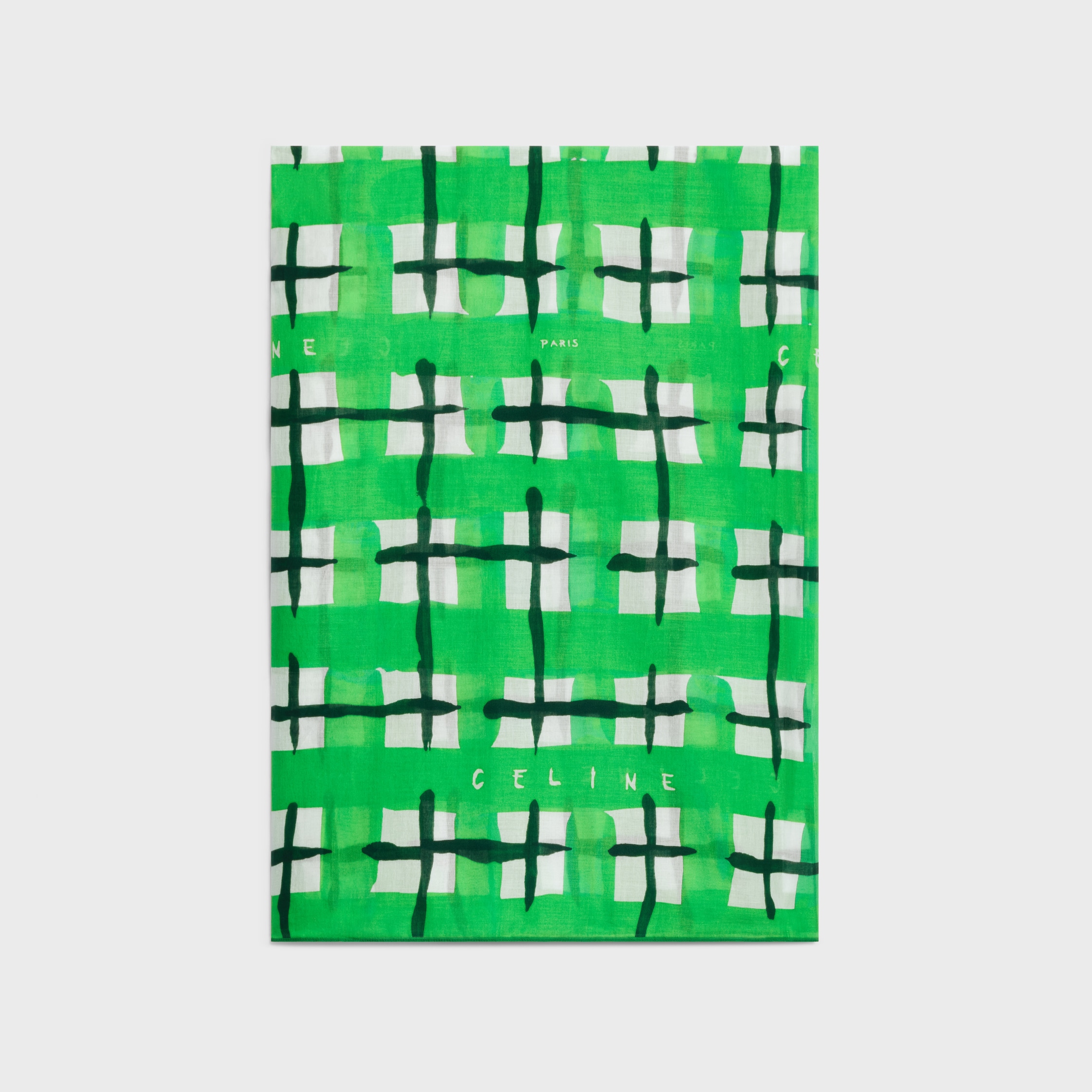 CELINE pareo sarong IN tartan cotton