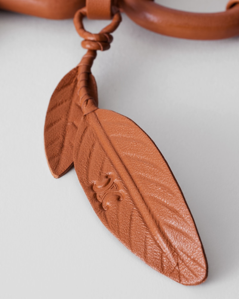 CHARMS MULTI BRACELET IN LAMBSKIN AND BRASS WITH GOLD FINISH - TAN -  - 1 | CELINE