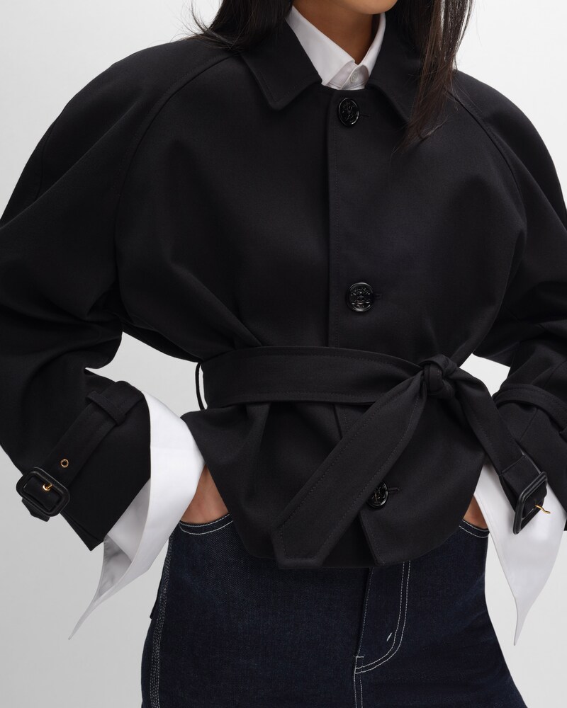jacket IN COTTON AND WOOL GABARDINE - BLACK -  - 1 | CELINE